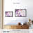 Abstrait "Reproduction sur toile abstraite mauve suminagashi"-101457425
