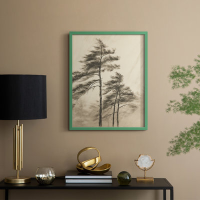 «Vintage Landscape XXXIV», reproduction encadrée - bois massif