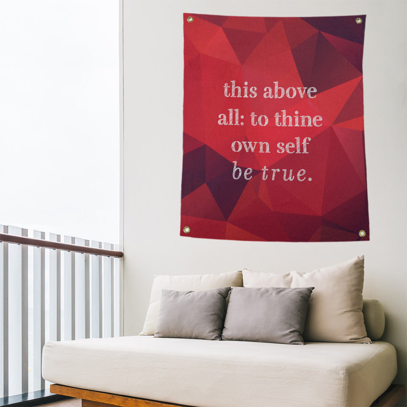 Tapisserie en polyester en faux gemme, H 59 pi x l 50 po, Rubis