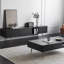 Meuble télé simple avec table basse noire