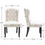 Chaise de salle à manger à garniture cloutée et capitonnée Jolynn-1860227623