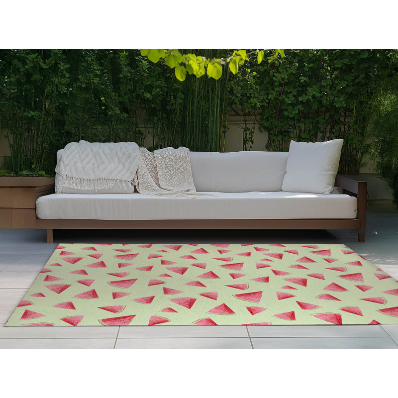 Summer Melon Outdoor Rug, Rectangle 8' x 10'