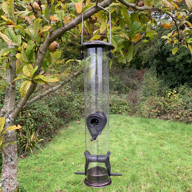 Elysee Metal Hanging Tube Bird Feeder