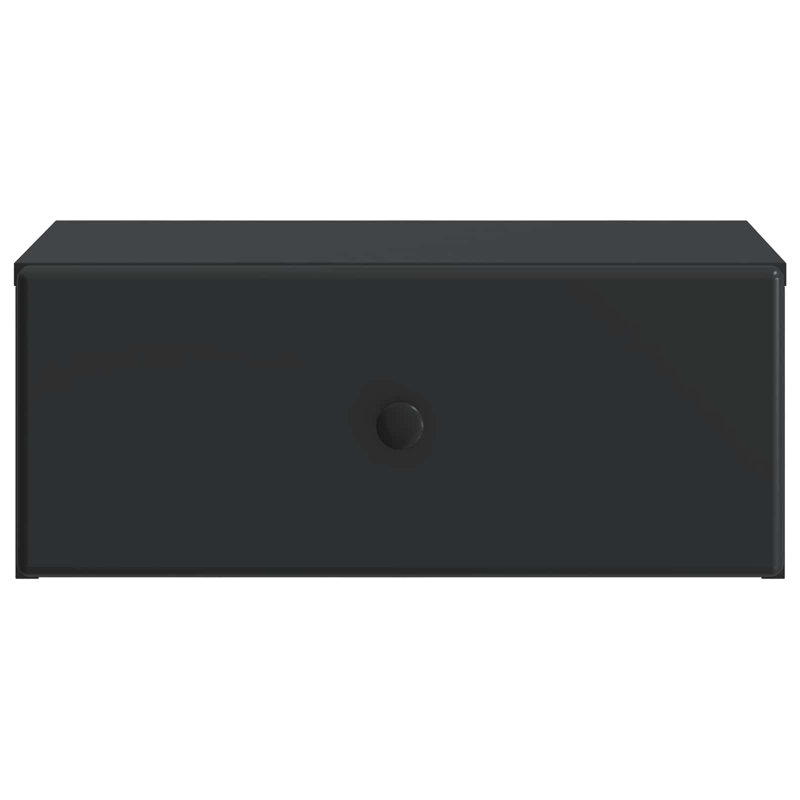 49cm W Manufactured Wood Bedside Table, Black