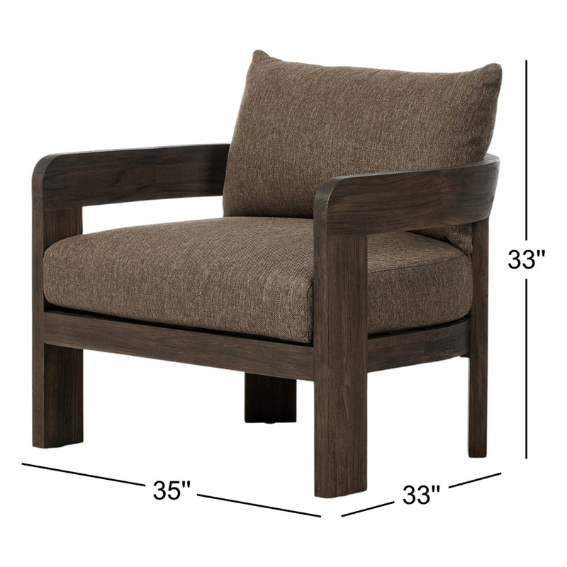 Chapman Outdoor Teak Lounge Chair, Brown