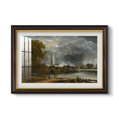 Cathédrale de Salisbury vue des prairies, vers 1831 - John Constable - Estampe encadrée sur mesure
