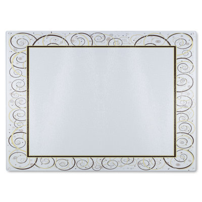 Swirling Frame Glass Chopping Board