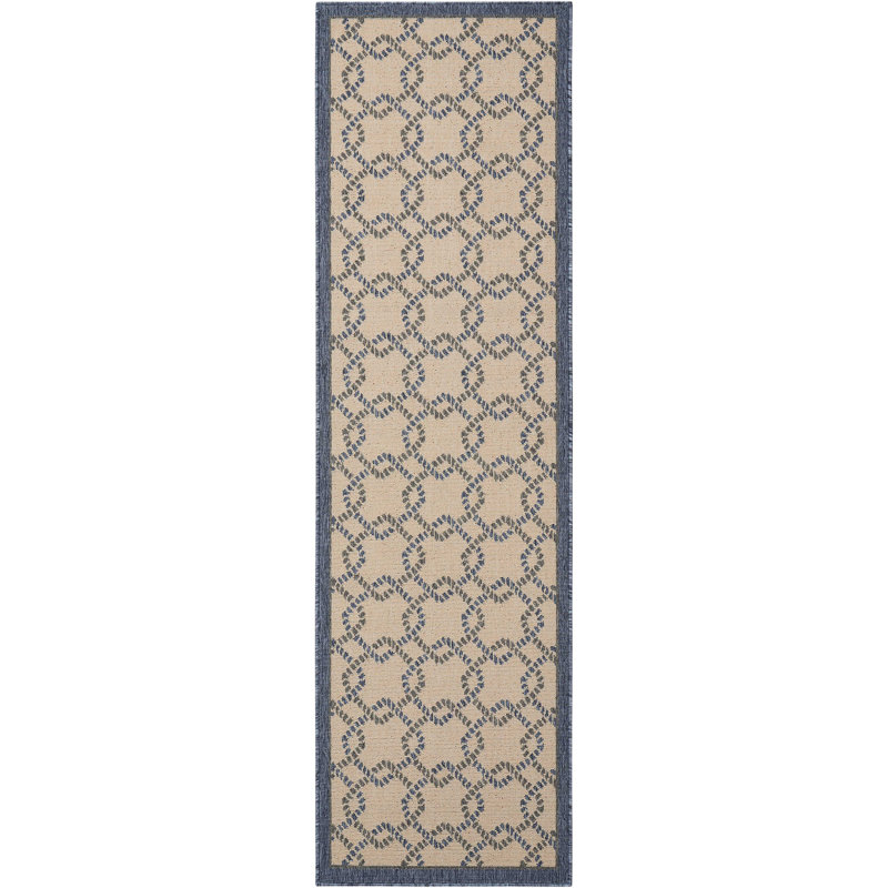 Worden Geometric Indoor / Outdoor Rug, Runner 2'3" x 7'6"