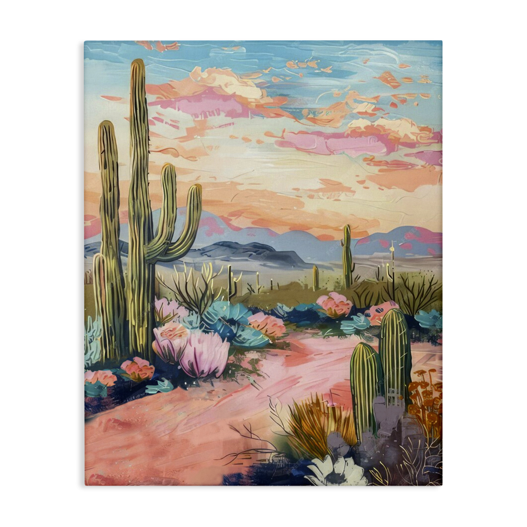 Union Rustic Pink Desert Sunset Canvas Wall Art by LSR Design Studio ...