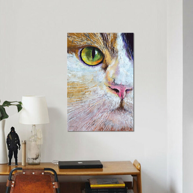 Bless international Calico Cat On Canvas by Michael Creese Print | Wayfair