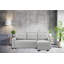 Canapé-lit modulaire réversible en lin gris clair 84 po Hunter-133654778