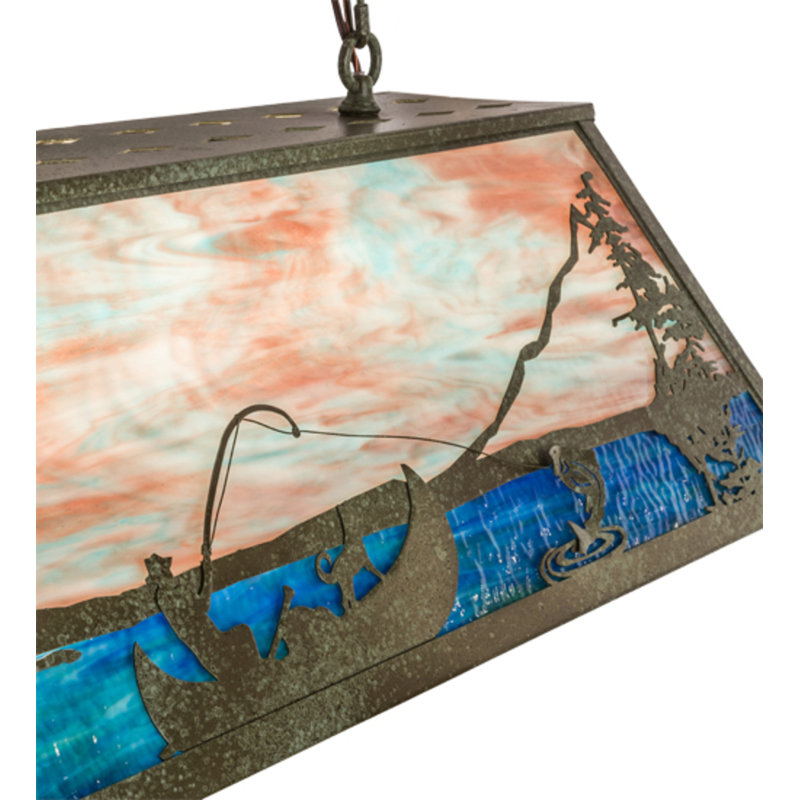 Trout And Fisherman 6 - Light Pendant