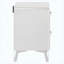 Table de chevet blanche 2 tiroirs ultrabrillante