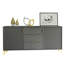 140cm Loft Retro Sideboard - Cabinet With Milled Fronts & Tv Unit Cupboard-1621157084
