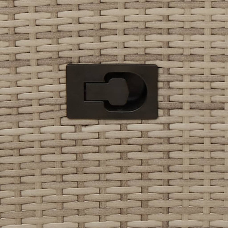  Ensemble bistro 3 pièces avec coussins en rotin de polyester beige