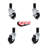 4 Piece Hard Rubber Caster Set