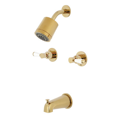 Robinet de baignoire et douche à deux poignées Kingston Brass Paris