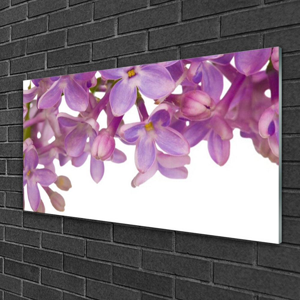 Glasbild Blumen Floral