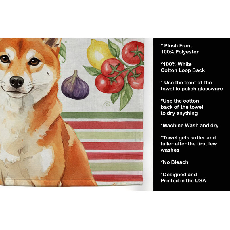 Serviette de cuisine rouge Shiba Inu, Red Shiba Inu