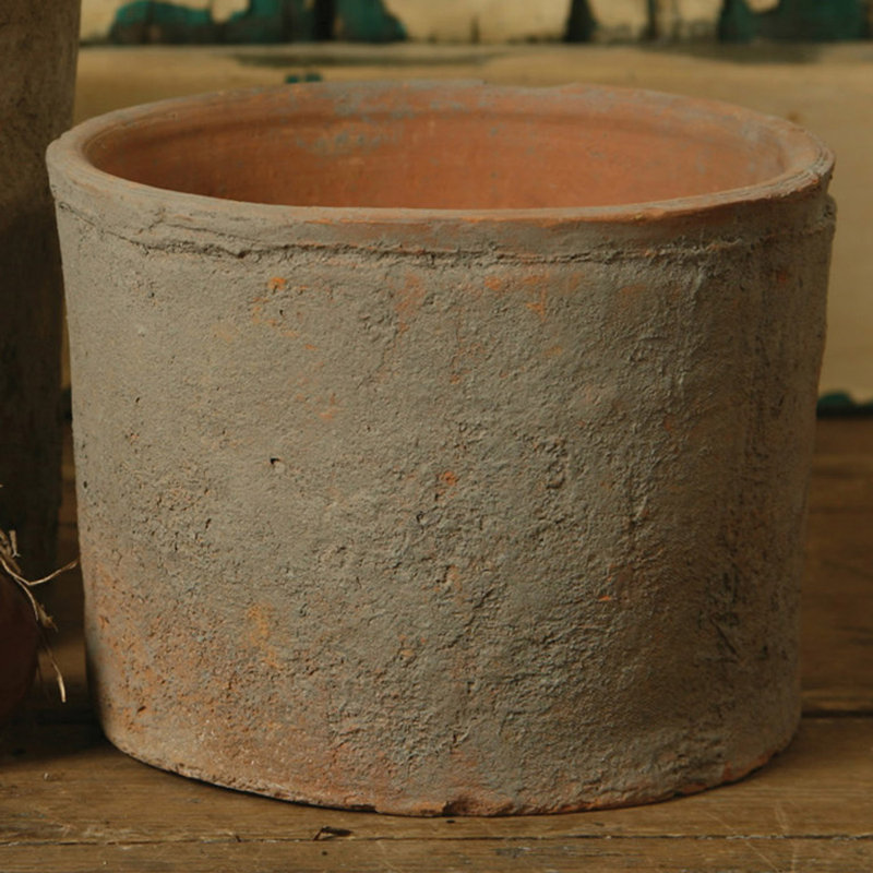Pot à fleurs en terre cuite Almanett, Rouge antique, H 7 po x l 6,25 po x P 6,25 po