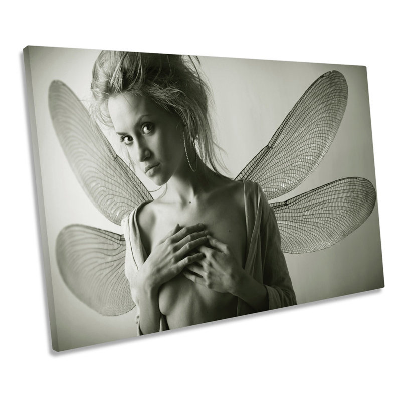 Angel Wings Fairy - Wrapped Canvas Print, 30.5cm H x 45.7cm W x 2cm D