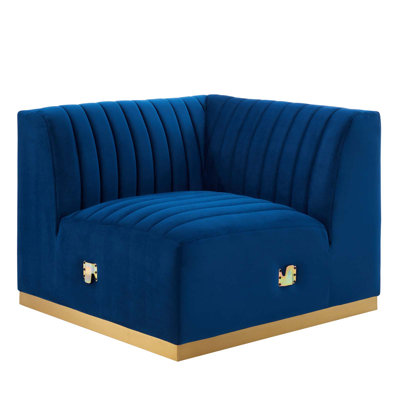Modway Conjure Channel Tufted Performance Velvet Left Corner Chair
