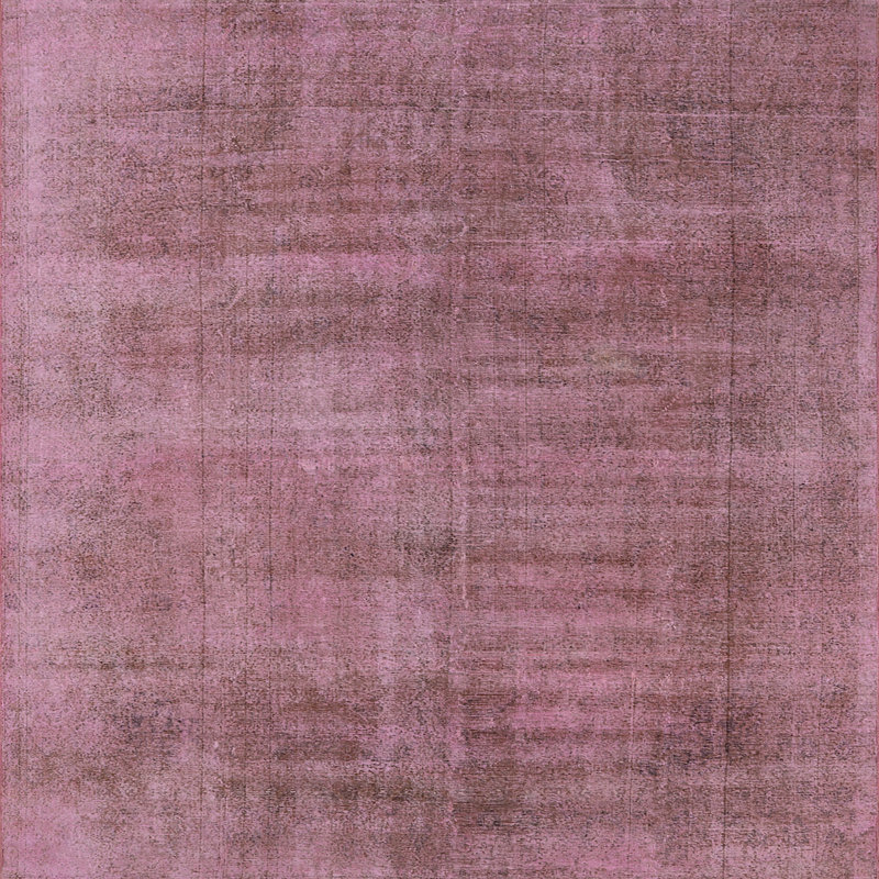 Tapis rose à motif abstrait Rupelmonde, Carré 6 pi