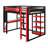 Loft Bed with Integrated Desk, Shelves, Power Outlet & RGB Lighting-284702727