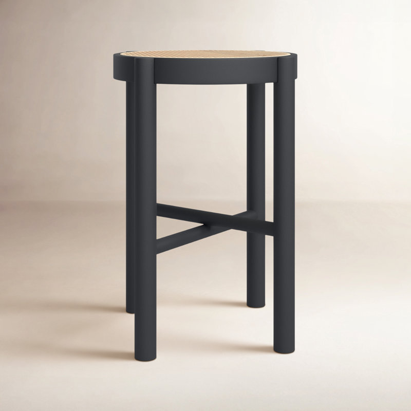 Table de bout en bois massif Simons, Noir