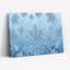 Ensemble de 1 tableau sur toile tendue à motif hivernal bleu de feuilles d'érable givrées-121956515