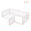 Structure de lit en bois avec clôture et porte, (ANCIEN SKU: WF289663AAE)-655895550-655895551