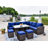Outdoor 8-Piece Wicker Aluminum Sectional Seating Group with Cushions-587940115-587940113