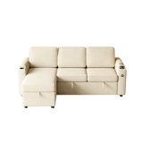 Sleeper Sofa, Sofa Bed - 2 In 1 Pull Out Sofa Bed With Storage Sofa, Sofa Sleeper With Pull Out Bed With Charging Port