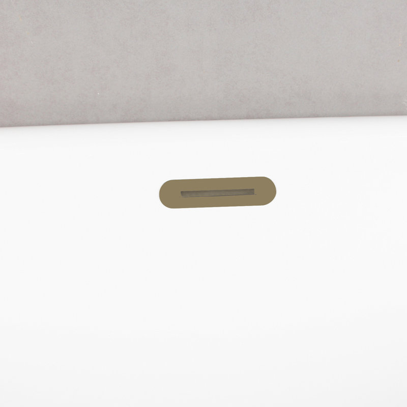 Kingston Brass Aqua Eden 55-Inch Acrylic Oval Double Ended Freestanding Tub With Drain, Antique Brass