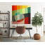 Murale abstraite pelez et collez - Bauhaus géométrique coloré-1491638783