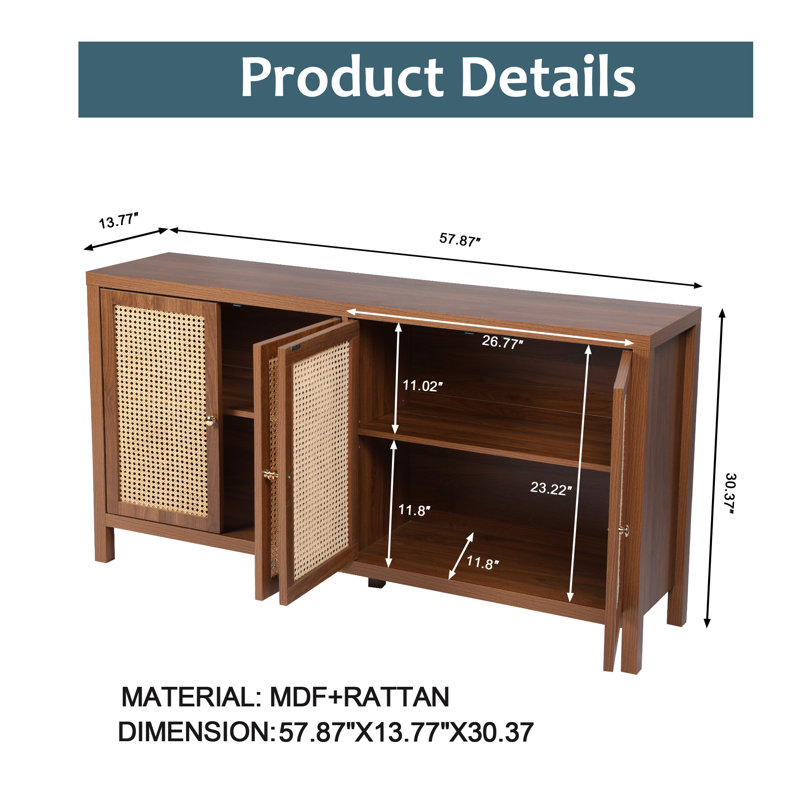 Buffet Breana 57,87, Noyer
