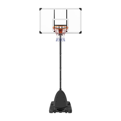54-Inch Adjustable Portable Basketball Hoop System, 7.6-10ft Height Outdoor/Indoor Goal with Wheels & Fillable Base