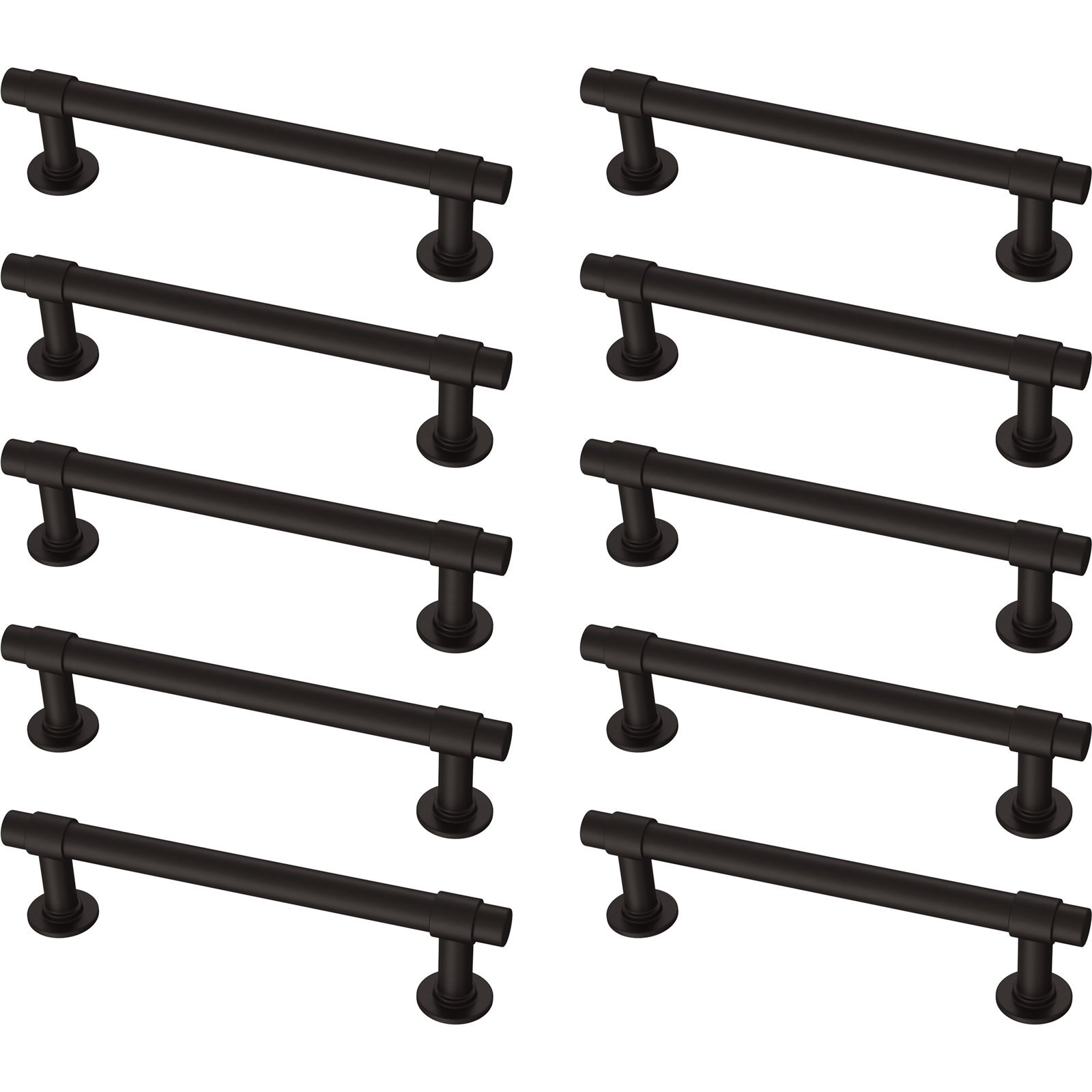 Francisco Bar Cabinet Pull, Matte Black, 4"