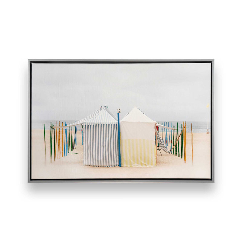 Cabines de plage rayées, Chrome poli