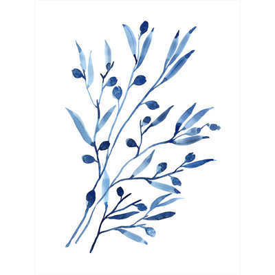 «Foglie Blu II» par Barclay Butera, reproduction d'art sur toile tendue