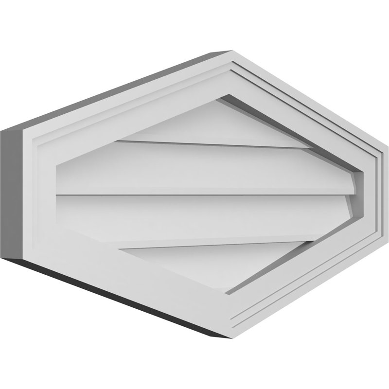 Ventilé vertical à pignon vertical 4/12 po, H 14 po x l 26 po x P 1,5 po