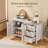 Fluted Storage Cabinet 2 Door with Drawer & Adjustable Shelf-1887966490