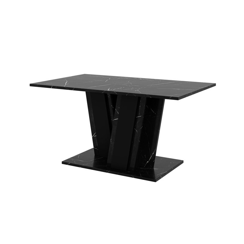 Pedestal Coffee Table, Black