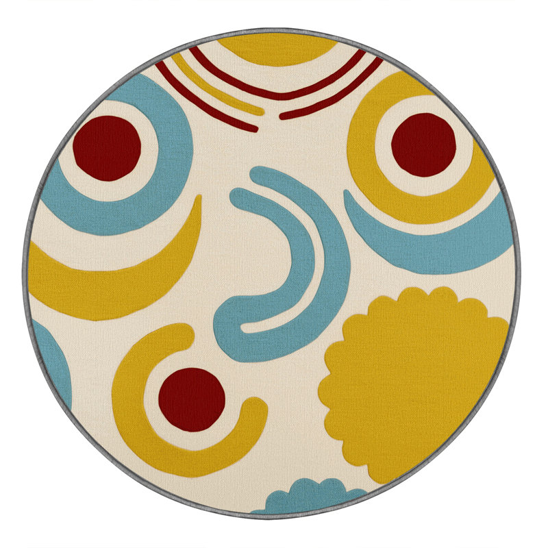 Jazzy Line Rug, Round 7'