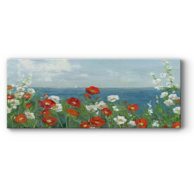 À travers les fleurs sur toile