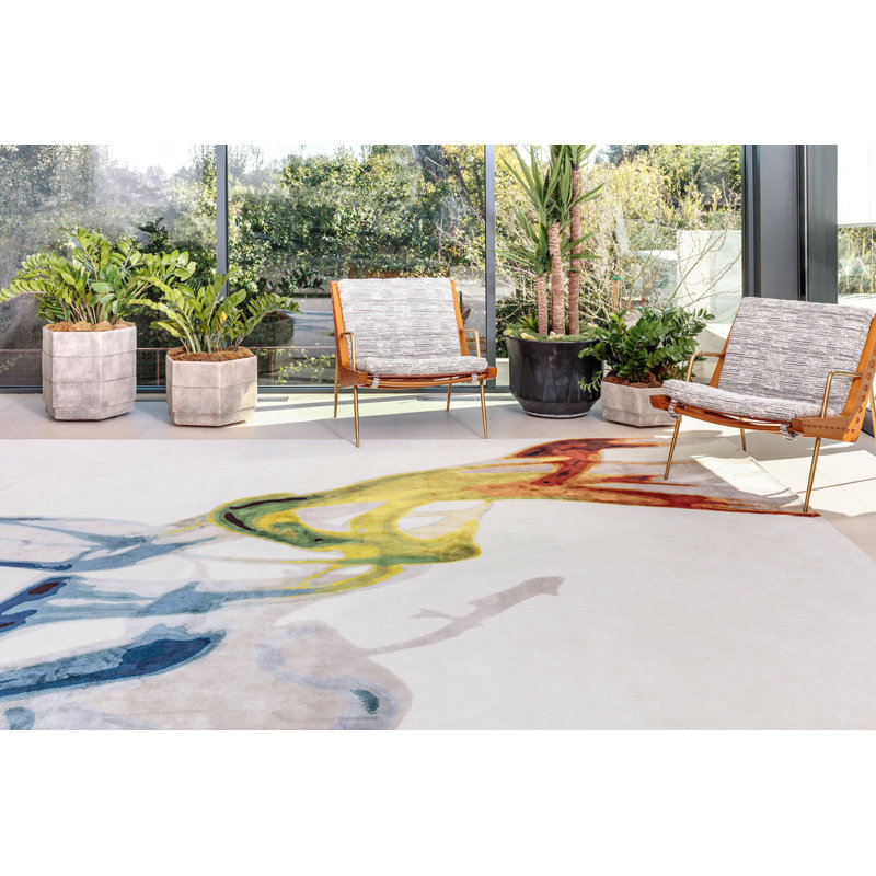 Adam Hunter Smoke Sunset Area Rug, Rectangle 9' x 12'