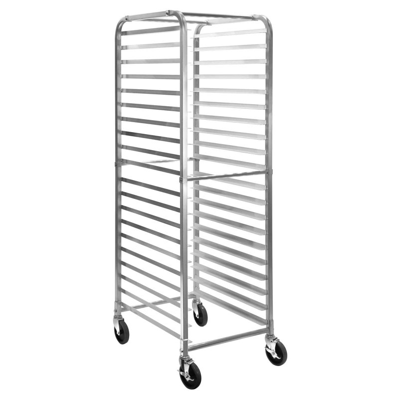 GRIDMANN Heavy-Duty 20-Sheet Silver Aluminum Bakery Rack