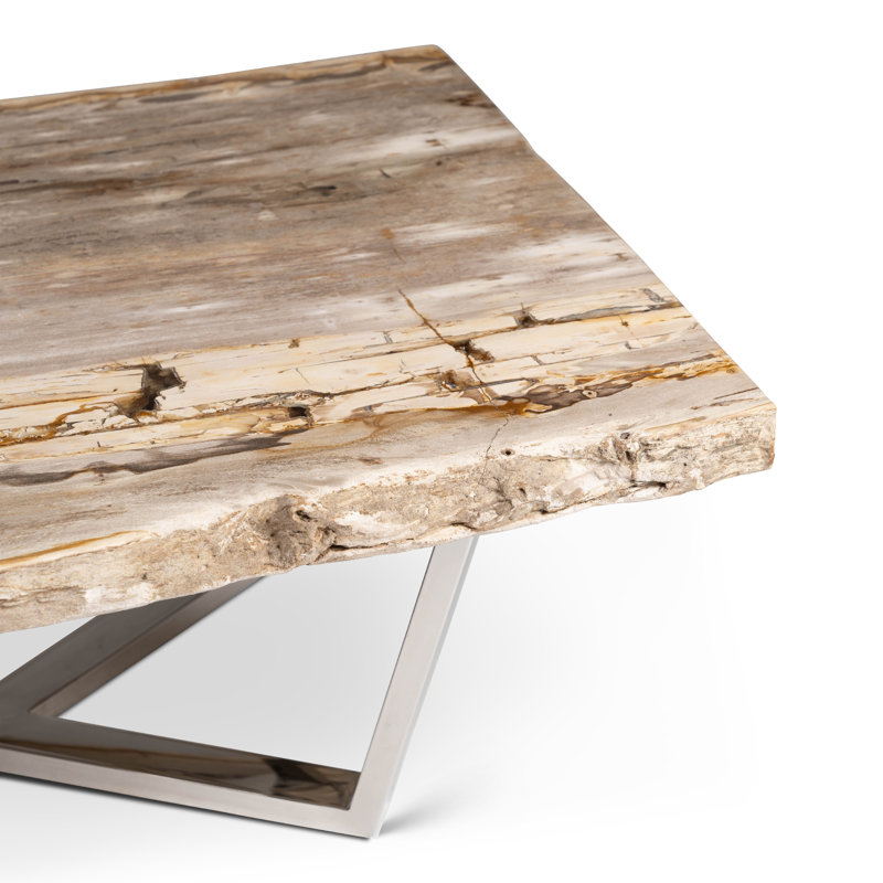 Masso Solid Wood Coffee Table, Natural Light
