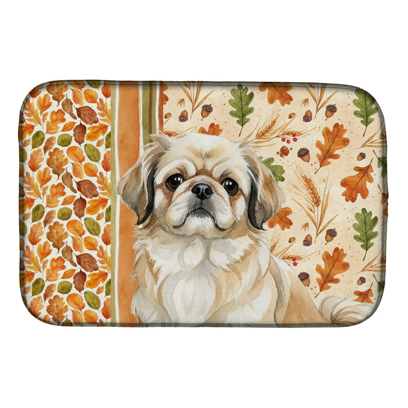 Tapis de séchage d'automne Fawn Pekingese Heirloom
