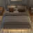 Modern Low Profile Platform Bed With LED Lights-729449583-724381365